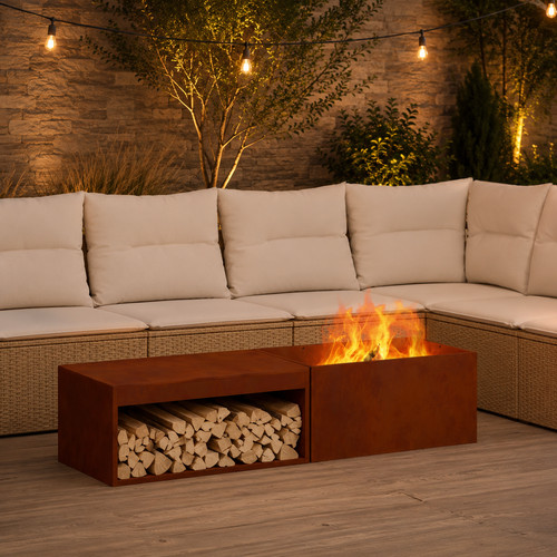 Feuerstelle stahl garten - stahl,