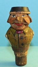Alter Holz Zierkorken / Carved Wooden ANRI / Black Forest Bottle Stopper Bouchon