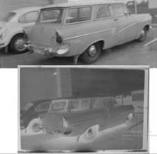 Negativ 1971: Hannover Ford Taunus 17m P2 Turnier Heckansicht Oldtimer Auto