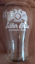 altes Bierglas Adler Bräu