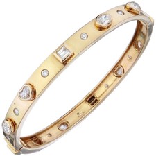 Armreif Brillanten und Diamanten 750er Rotgold Zertifikat