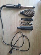 Lockenstab mit Glätteisen, Kreppeisen und Glätthaarbürste