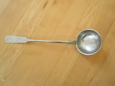 Große Suppenkelle Spatenmuster Alpacca, Länge: ca. 36 cm