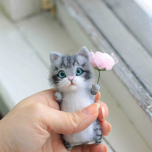 Diy katzen wollfilz kit - diy,