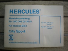 HERCULES Betriebsanleitung City Sport All-Terrain-Bike Bedienungsanleitung Heft