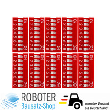 10x DIP-Schalter 8 polig