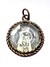 Antikes Heiligenmedaillon Glas