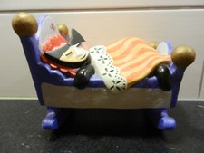 Rarität GOEBEL Rosina Wachtmeister Katze Rufo in meinem Bett, Rufo nel mio letto