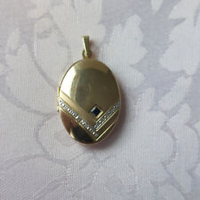 Kettenanhänger Gold Amulett 375 Gold mit kl. Stein