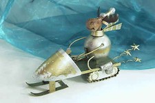 Elch mit Schlitten Weihnachtsschlitten Metall Weihnachtsdekoration Weihnachten