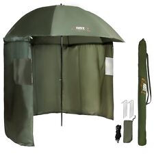 Angelschirm Schirmzelt 220cm abnehmbare Seitenwand Umhang Plane Angelzelt Brolly