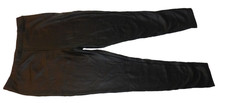 Legging Hose schwarz Stretch Stretchose Kunstleder Leggings Leder Optik Hose L