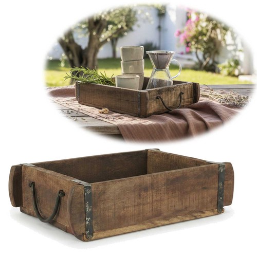 Vintage holz deko ziegelform - vintage,