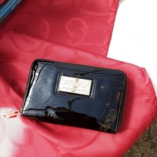 Geldbörse Schwarz Lack von