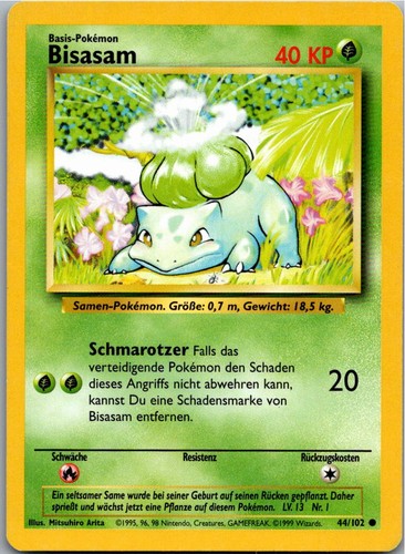 Pokémon bisasam 102 - 44/102, base