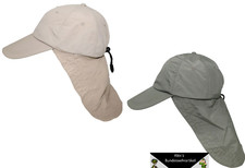 Sahara Cap Nackenschutz Cap Mütze Schirmmütze Sonnenschutz oliv khaki Neu MF