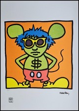 KEITH HARING * Andy Mouse * 70 x 50 cm * signed lithograph * limited # 29/150