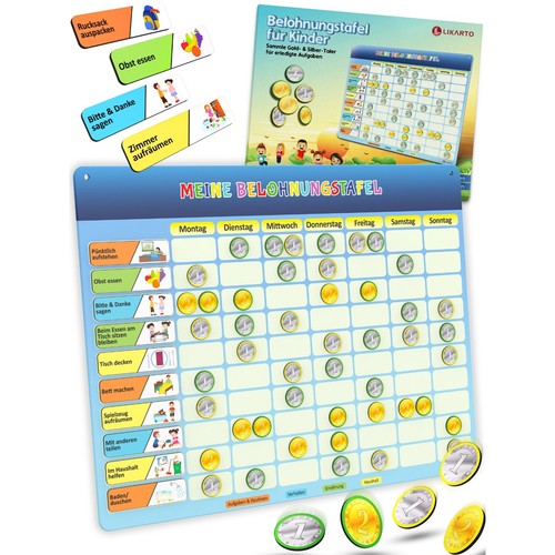 Belohnungstafel kinder inkl - belohnungstafel,