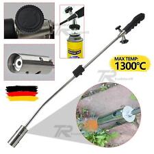 Unkrautbrenner Unkrautvernichter 80cm Gasbrenner mit Piezozündung Abflammgerät