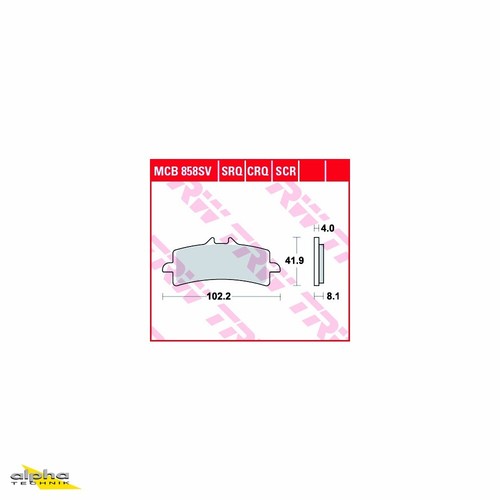Trw bremsbelagsatz mcb858scr - trw,