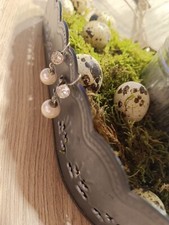 Konplott Ohrringe Pearl Shadow Perlen mit Klappverschluss - silber