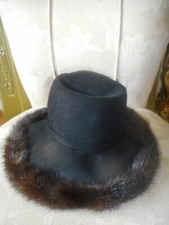 Eleganter Woll/Nerz Damenhut FRIEDL Stauber - Stendel Modelle München  Vintage