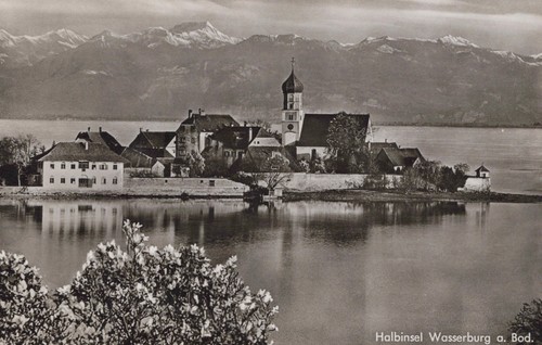 Alte ansichtskarte halbinsel - ansichtskarte,