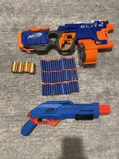 NERF HYPERFIRE ELITE + ALPHA STRIKE 4x VARTA LONGLIFE 50 Softdarts 