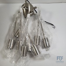 Sputnik Deckenleuchte Nickel 8-flammig Modern Retro Vintage Kronleuchter Wohnzim