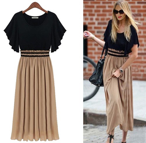 Damen vintage maxikleid - vintage, kleid