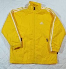 Adidas Damen Jacke Sport Vintage, Gelbe mit weißen Streifen Gr. S/ 140 US