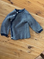 Reiff schüttli Pullover Gr. 86 / 92 Wolle blau Gestreift