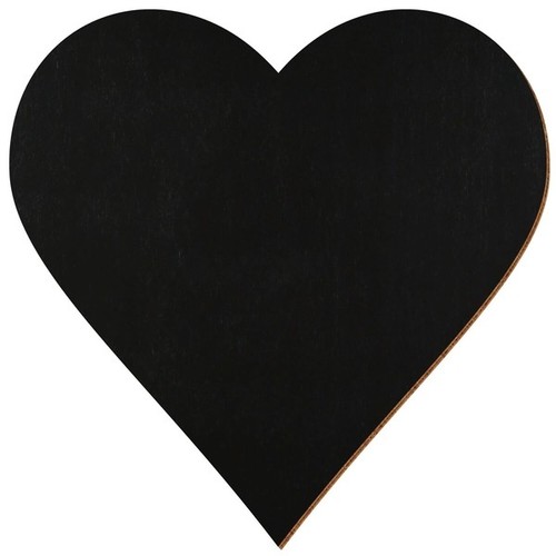 Holz herz schwarz beidseitig - herz,