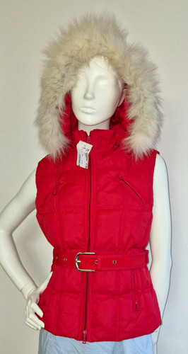 Damen steppweste rot halblang - steppweste,