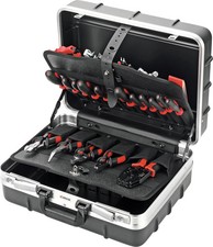 Cimco Werkzeugkoffer 170602 Industrie 22-tlg. Set Alu-Rahmen Dunkelgrau