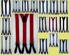 35 mm breiter Hosenträger mit Lederpatten zum knöpfen, Schnittschutzhosenträger