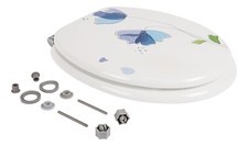 WC Sitz Holzkern Toilettendeckel Klodeckel Bad Toilettensitz Deckel Flora