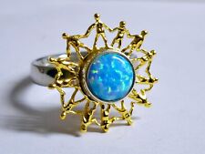 Original Charlotte 21/M - Menschenreigen Scheibe in Silber 22 kt goldplattiert