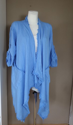 Leinen jacke mit - leinen,