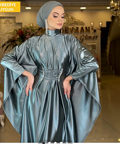 Damen abendkleid lang satin - lang,