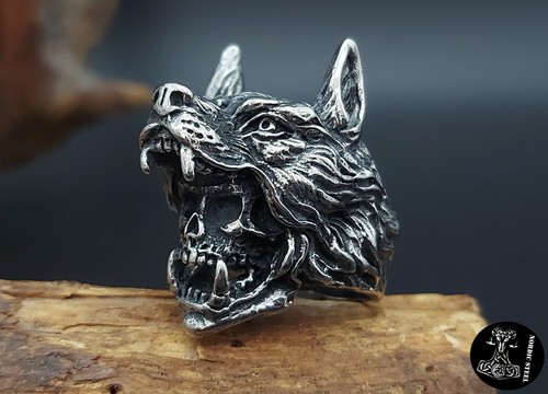 Ring schädel wolfskopf - im,