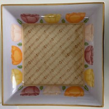 BVLGARI Le Rose großes Tablett 11x11 Zoll Rosenthal Bulgari 28x28 cm Schale