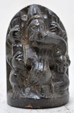 Antik Schwarz Stein Gott