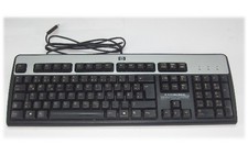deutsche USB Tastatur HP KU-0316 schwarz-silber QWERTZ