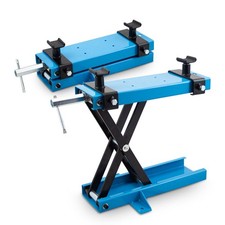 Bituxx Motorradheber Montagebock Scherenheber Lift mit Bodenfixierung 500kg Blau