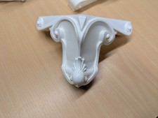 4x Barock Möbelfüße Weiß