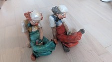 2  x Original Achatit Clownfigur aus Naturstein - Handarbeit Germany