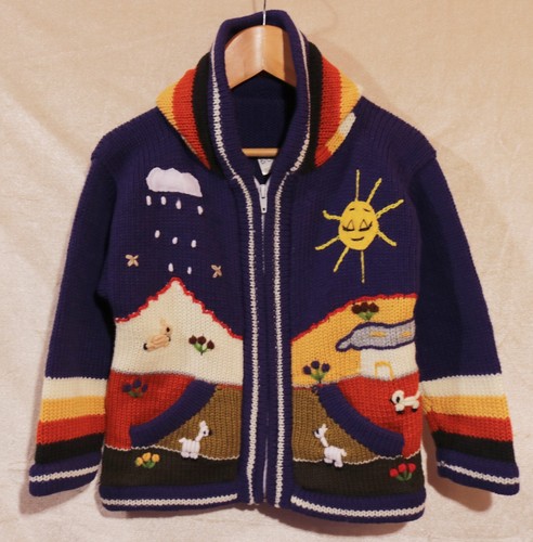 Kinder strickjacke jeansblau - strickjacke,