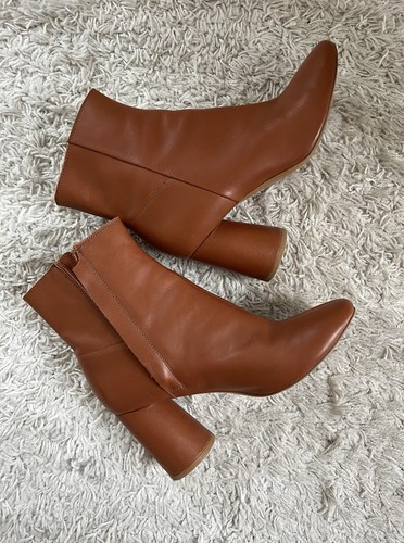 Stiefeletten leder cognac - stiefeletten,