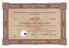 Hochseefischerei Nordstern 1972 Wesermünde Bremerhaven 1000 DM Frosta Fischfang